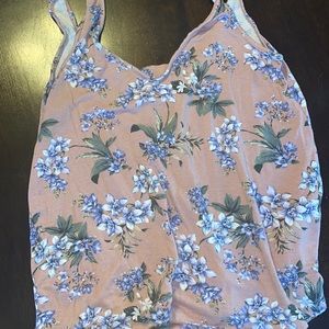 Pink Floral Tank Top